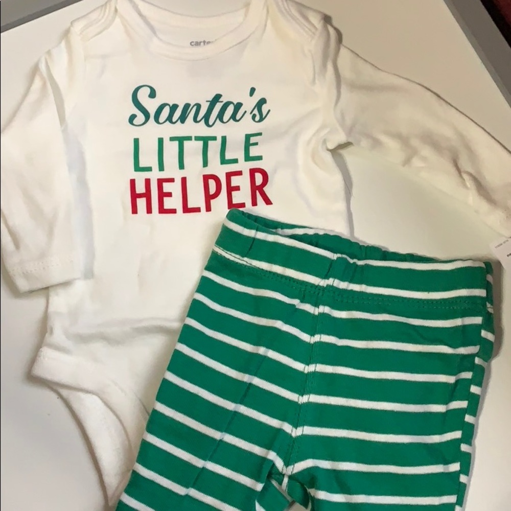 NWT  Carter’s size NB Santa’s Helper onesie - Picture 3 of 5